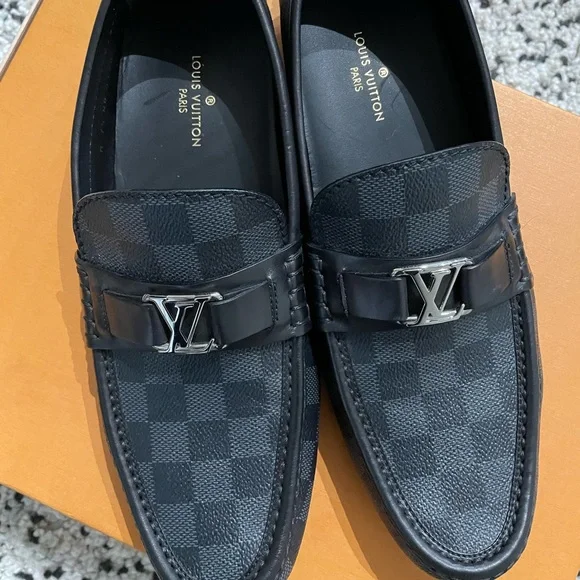 Louis Vuitton Damier Graphite canvas Hockenheim Moccasin 7.5 LV/8.5 US Hockenheim Moccasin Damier Graphite Canvas - Men - Shoes  main image 2